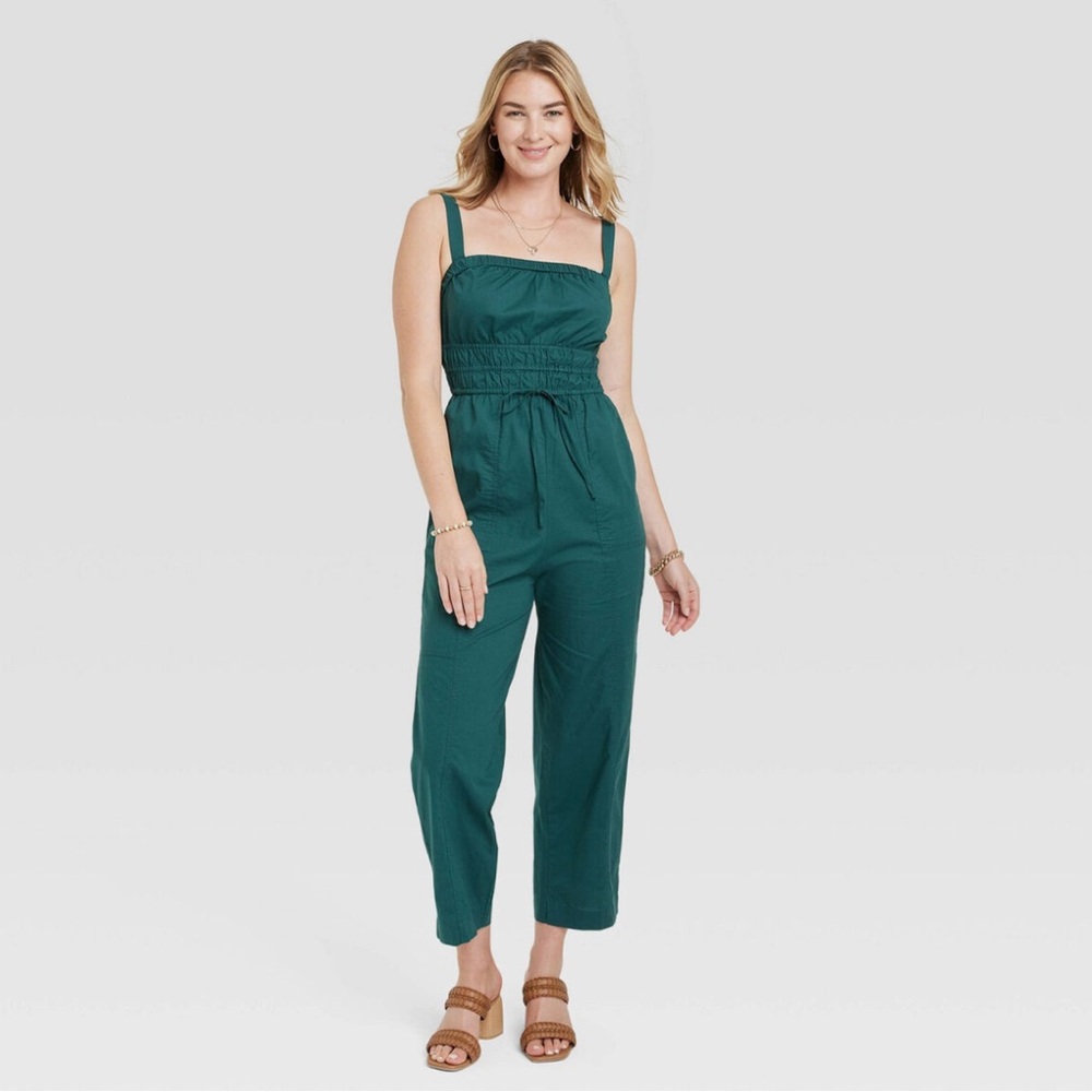 Women’s sleeveless jumpsuit - Universal Thread - green / teal size medium